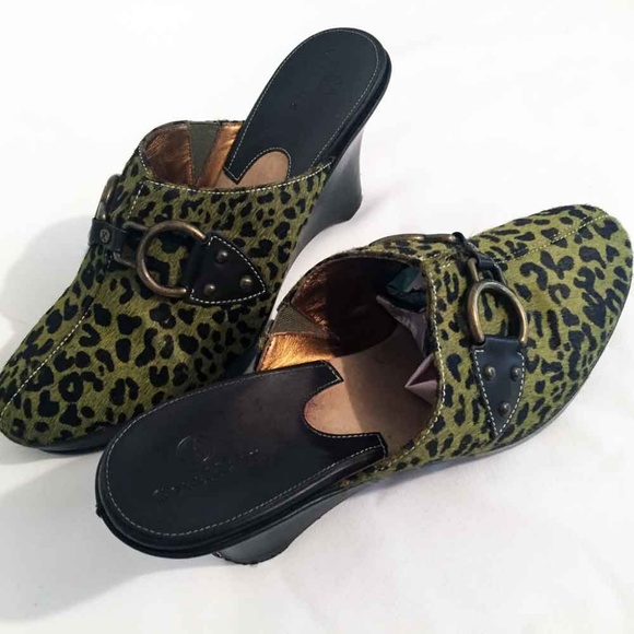 cole haan leopard mule